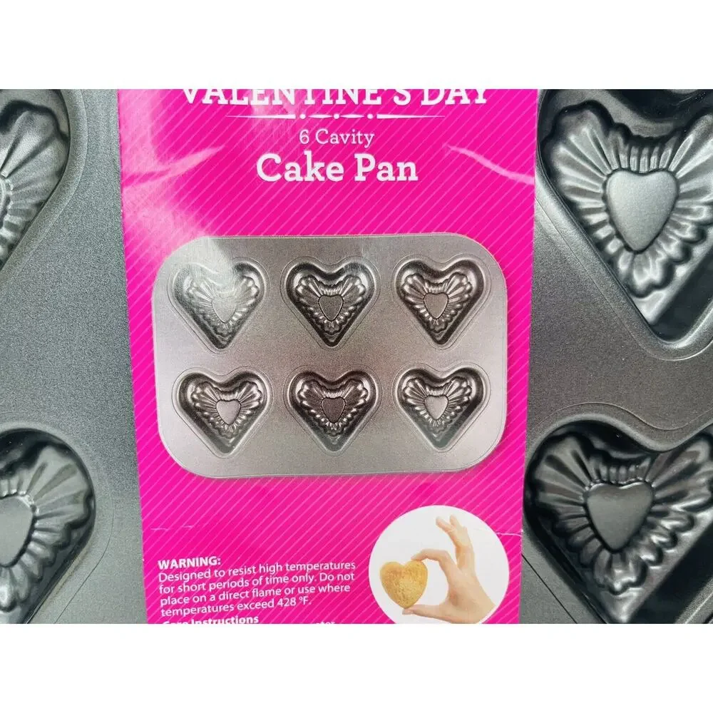 Be Mine Heart Cake Pan Makes 6 Valentines Love Small Cakes Kitchen